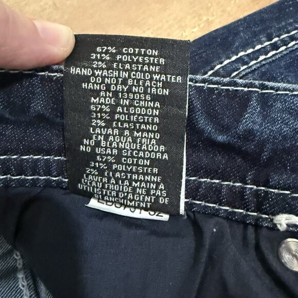 Grace in L.A. Easy Fit Bootcut Jeans Size 33 NWT Embroidered Rhinestone Pockets - Picture 7 of 10
